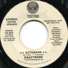 Load image into Gallery viewer, Kraftwerk : Autobahn (7", Single, Promo)