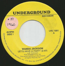 Load image into Gallery viewer, Wanda Jackson : Let's Have A Party / Mean, Mean, Man (7")