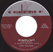 Load image into Gallery viewer, Andy Williams : Wake Me When It's Over (7")