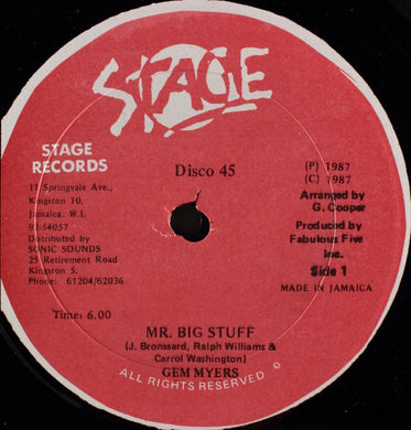 Gem Myers : Mr. Big Stuff (12