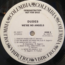 Load image into Gallery viewer, Dudes (3) : We're No Angels (LP, Album, Promo)