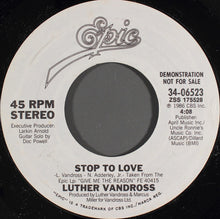 Load image into Gallery viewer, Luther Vandross : Stop To Love (7&quot;, Single, Promo, Styrene)