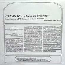 Load image into Gallery viewer, Igor Stravinsky - Ernest Ansermet, L'Orchestre De La Suisse Romande : Le Sacre Du Printemps (The Rite Of Spring) (LP, Album, Ltd, RE)