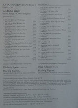 Load image into Gallery viewer, Johann Sebastian Bach / Elisabeth Speiser - Peter Schreier - Hedwig Bilgram : Geistliche Lieder (LP)