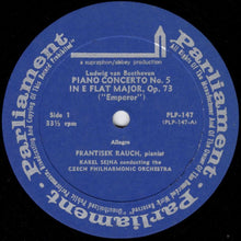 Load image into Gallery viewer, Fratisek Rauch ,Pianist Karel Šejna, Ludwig van Beethoven : Beethoven Piano Concerto Nº 5 In E Flat Major, Op.73 Emperor Emperor.Frantisek Rauch (LP, Album, Mono)