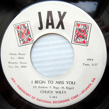 Load image into Gallery viewer, Chuck Wiley : I Love You So Much / I Begin To Miss You (7", Single)