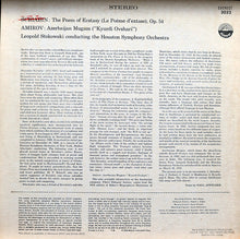 Load image into Gallery viewer, Alexander Scriabine / Фикрет Амиров - Leopold Stokowski, Houston Symphony Orchestra : The Poem Of Ecstasy (Le Poeme D’Extase) Op. 54 / Azerbaijan Mugam (Kyurdi Ovshari) (LP, Album)