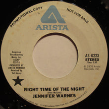 Load image into Gallery viewer, Jennifer Warnes : Right Time Of The Night (7", Promo)