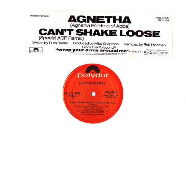 Agnetha Fältskog : Can't Shake Loose (Special AOR Remix) (12