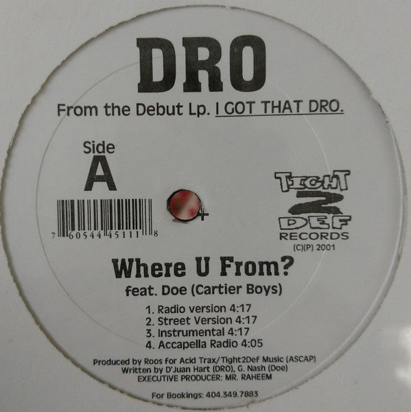 Young Dro : Where U From (12