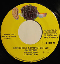 Load image into Gallery viewer, Elephant Man : Hypocrites &amp; Parasites (Side Step Dem) (7")