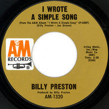 Load image into Gallery viewer, Billy Preston : Outa-Space / I Wrote A Simple Song (7&quot;, Single, Styrene)