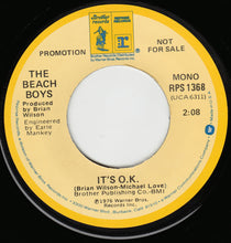 Load image into Gallery viewer, The Beach Boys : It's O.K.   (7", Single, Mono, Promo)