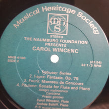 Load image into Gallery viewer, Carol Wincenc With  András Schiff : The Walter W. Naumberg Foundation Presents The Solo Recording Debut Of Carol Wincenc  (LP)