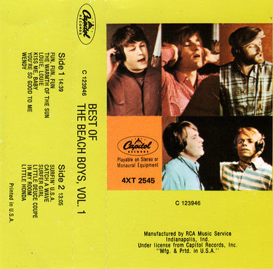 The Beach Boys : Best Of The Beach Boys, Vol. 1 (Cass, Comp, Club, RE)