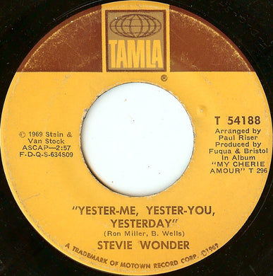 Stevie Wonder : Yester-Me, Yester-You, Yesterday (7