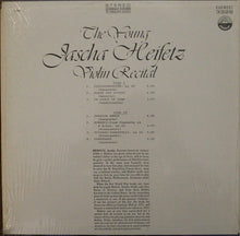 Load image into Gallery viewer, Jascha Heifetz : The Young Jascha Heifetz Violin Recital (LP, Comp)