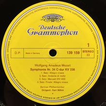 Load image into Gallery viewer, Wolfgang Amadeus Mozart • Berliner Philharmoniker • Karl Böhm : Symphonien Nr. 34 C-dur (in C Major) • Nr. 31 »Pariser« • Nr. 26 Es-dur (In E Flat Major) (LP)