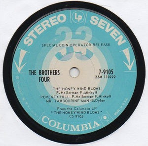 The Brothers Four : The Honey Wind Blows (7", EP, Jukebox)