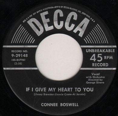 Connie Boswell : If I Give My Heart To You / T-e-n-n-e-s-s-e-e (Spells Heaven To Me) (7