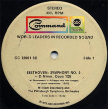 Load image into Gallery viewer, Ludwig van Beethoven - William Steinberg, The Pittsburgh Symphony Orchestra, The Mendelssohn Choir Of Pittsburgh : Symphony No. 9 In D Minor, Opus 125; Symphony No. 8 In F Major, Opus 93 (2xLP, RE, Gat)
