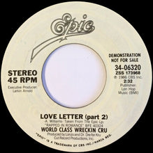Load image into Gallery viewer, World Class Wreckin&#39; Cru : Love Letter (7&quot;, Promo)
