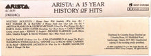 Load image into Gallery viewer, Various : Arista: A 15 Year History Of Hits (Cass, Comp, Club, Dol)
