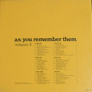 Billy May And His Orchestra : As You Remember Them: Great Instrumentals & Other Favorites: Volume 6 (3xLP, Album + Box)