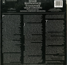 Load image into Gallery viewer, Pyotr Ilyich Tchaikovsky - Isaac Stern, Mstislav Rostropovich, National Symphony Orchestra : Violin Concerto / Meditation, Op. 42, No. 1 (LP, Album)