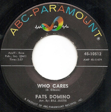 Fats Domino : Who Cares / Just A Lonely Man (7