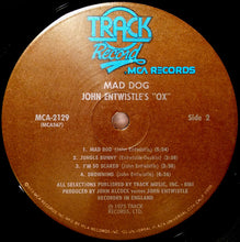 Load image into Gallery viewer, John Entwistle's Ox : Mad Dog (LP, Album, Pin)
