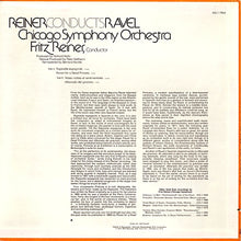 Load image into Gallery viewer, Fritz Reiner Conducts Maurice Ravel ; The Chicago Symphony Orchestra : Reiner Conducts Ravel (LP, RE, RM)