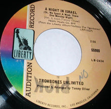 Load image into Gallery viewer, Trombones Unlimited : A Night In Israel (Or We Spent A Week There One Monday Night) (7", Promo)