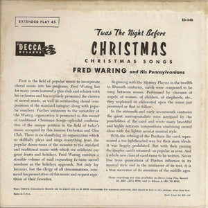 Fred Waring & The Pennsylvanians : 'Twas The Night Before Christmas (2x7", Album, EP)