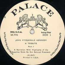 Load image into Gallery viewer, John F. Kennedy : A Memorial Tribute (LP)