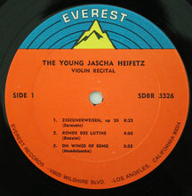 Load image into Gallery viewer, Jascha Heifetz : The Young Jascha Heifetz Violin Recital (LP, Comp)