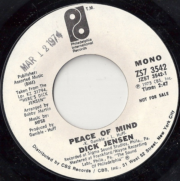 Dick Jensen : Peace Of Mind (7