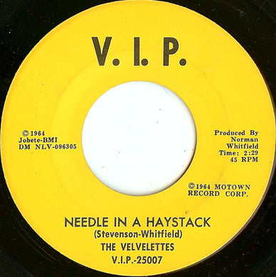 The Velvelettes : Needle In A Haystack / Should I Tell Them (7