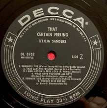 Load image into Gallery viewer, Felicia Sanders : That Certain Feeling (LP, Album, Mono)