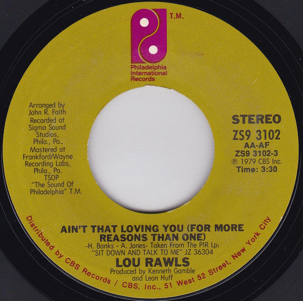 Lou Rawls : Ain't That Loving You (For More Reasons Than One) (7