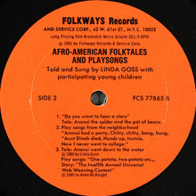Load image into Gallery viewer, Linda Goss : Afro-American Tales &amp; Games (LP)