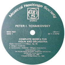 Load image into Gallery viewer, Pyotr Ilyich Tchaikovsky, Vadim Brodski, Polish National Radio Symphony Orchestra, Antoni Wit : Complete Works for Violin and Orchestra (LP, Album)