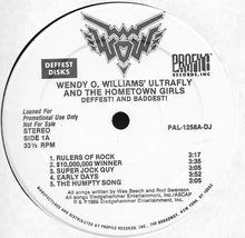 Load image into Gallery viewer, Wendy O. Williams&#39; Ultrafly And The Hometown Girls : Deffest! And Baddest! (LP, Album, Promo)