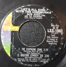 Load image into Gallery viewer, David Seville And The Chipmunks : Let&#39;s All Sing With The Chipmunks (7&quot;, EP)