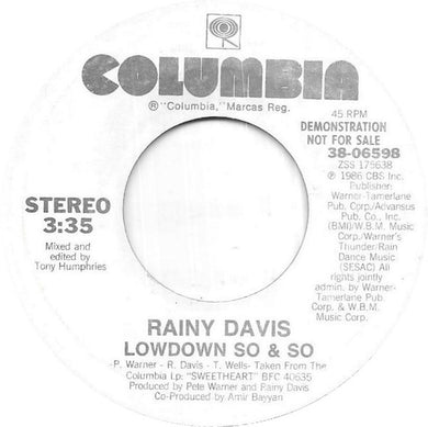 Rainy Davis : Lowdown So & So (7