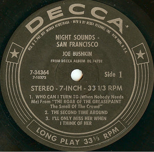 Joe Bushkin : Night Sounds - San Francisco (7", Jukebox)