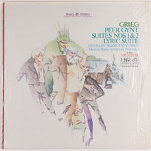 Load image into Gallery viewer, Edvard Grieg - Gennadi Rozhdestvensky, Большой Симфонический Оркестр Всесоюзного Радио : Peer Gynt Suites Nos. 1 &amp; 2, Lyric Suite (LP)