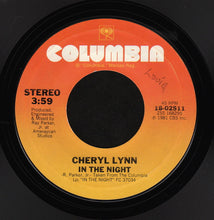 Load image into Gallery viewer, Cheryl Lynn : In The Night (7", Single)