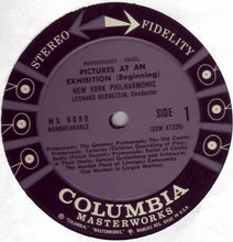Load image into Gallery viewer, Modest Mussorgsky, Nikolai Rimsky-Korsakov, The New York Philharmonic Orchestra, Leonard Bernstein : Pictures At An Exhibition · Capriccio Espagnol (LP)