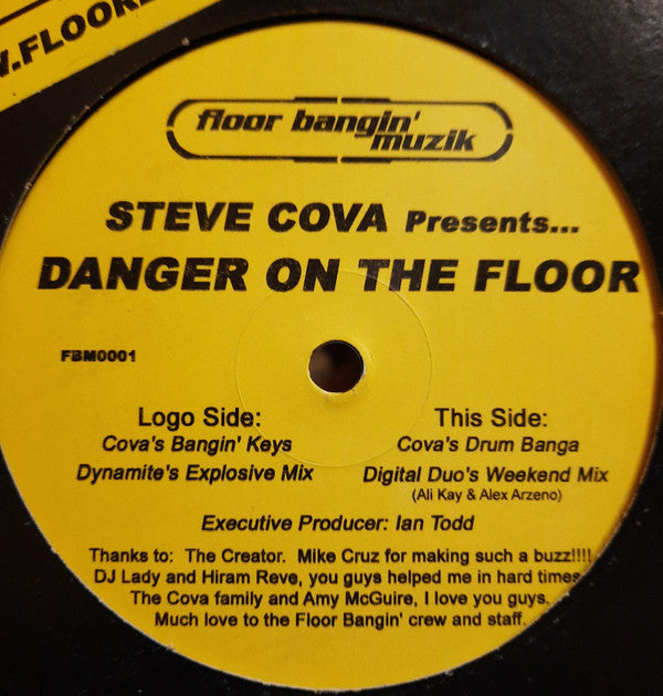 Steve Cova : Danger On The Floor (12
